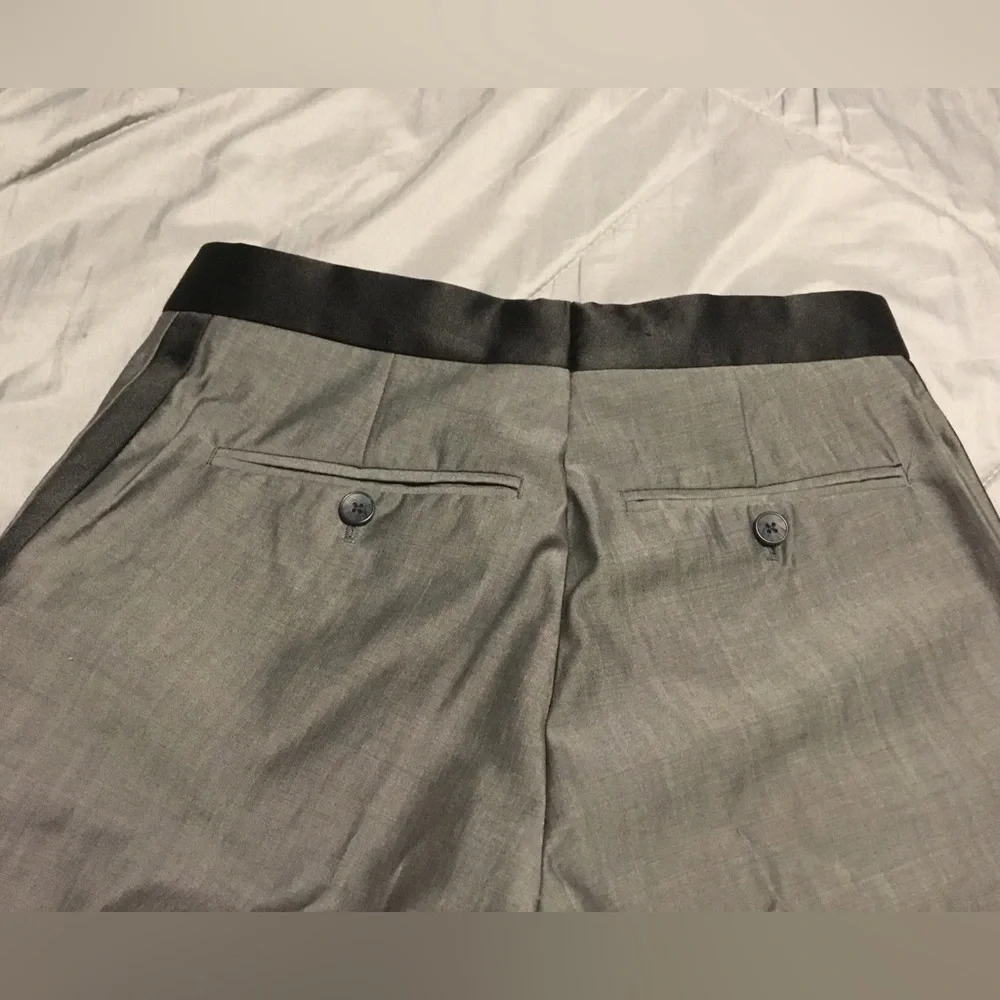 Ben Sherman Light Gray Dress Pants with Black Side Stripe